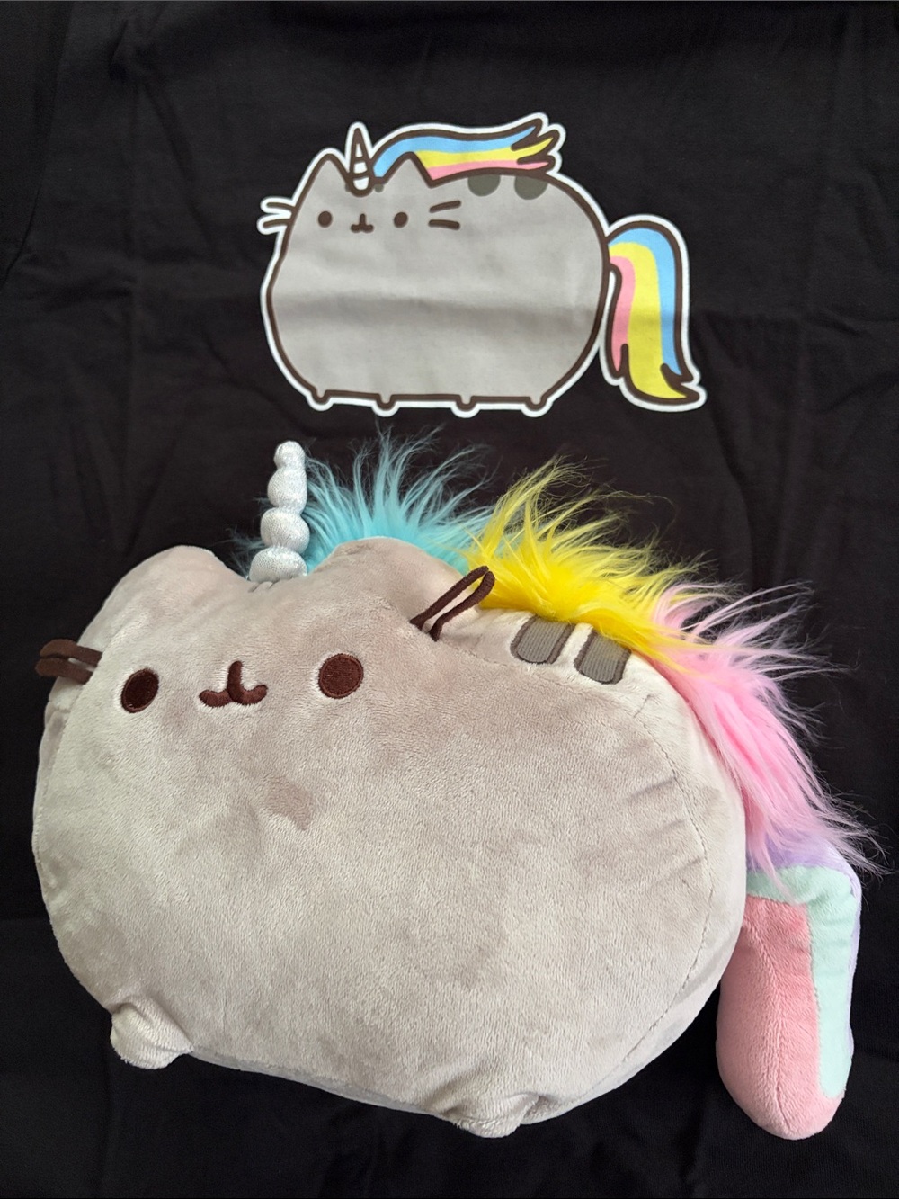 Pusheenicorn Cat Short Sleeve Shirt & Plush
